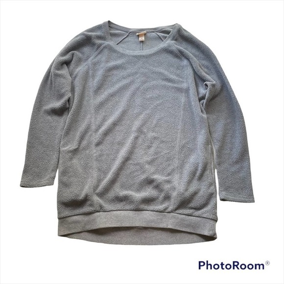 Mossimo Supply Fleece Tunic Sweatshirt Gray Size Small Pockets Oversized casual - Picture 7 of 9